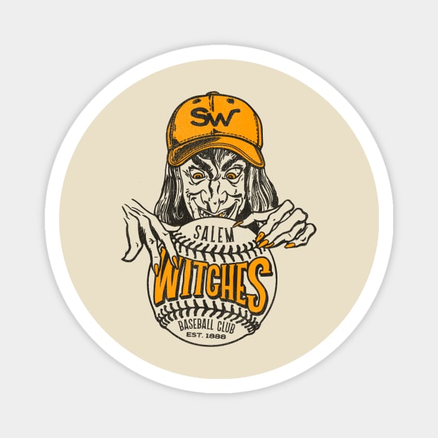 Defunct Salem Witches Baseball Team Magnet by Defunctland